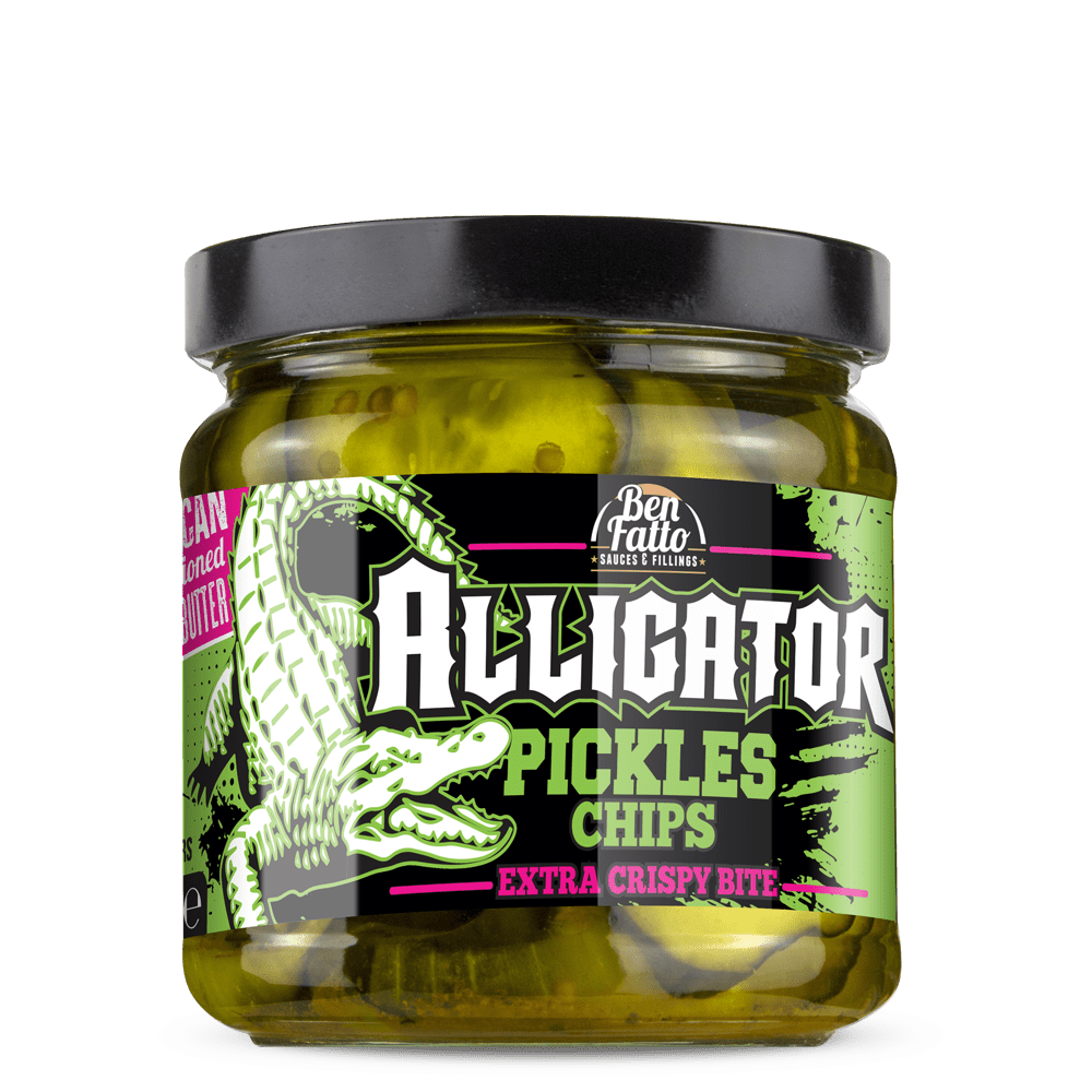 Alligator Pickle Chips Bread and Butter